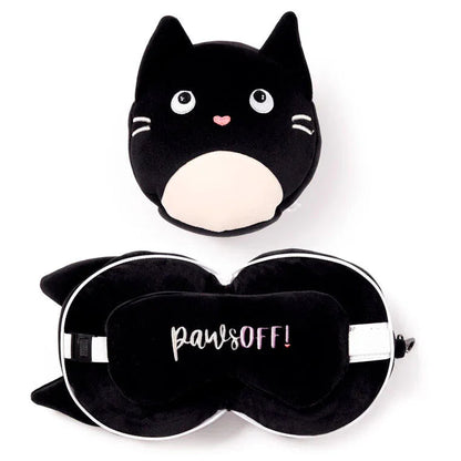 Relaxeazzz Fine feline cat travel pillow eye mask Nerdscape