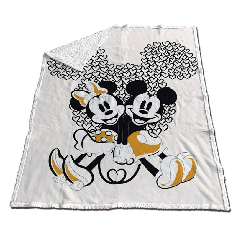 Disney Mickey & Minnie coral sherpa blanket 130x170cm Nerdscape