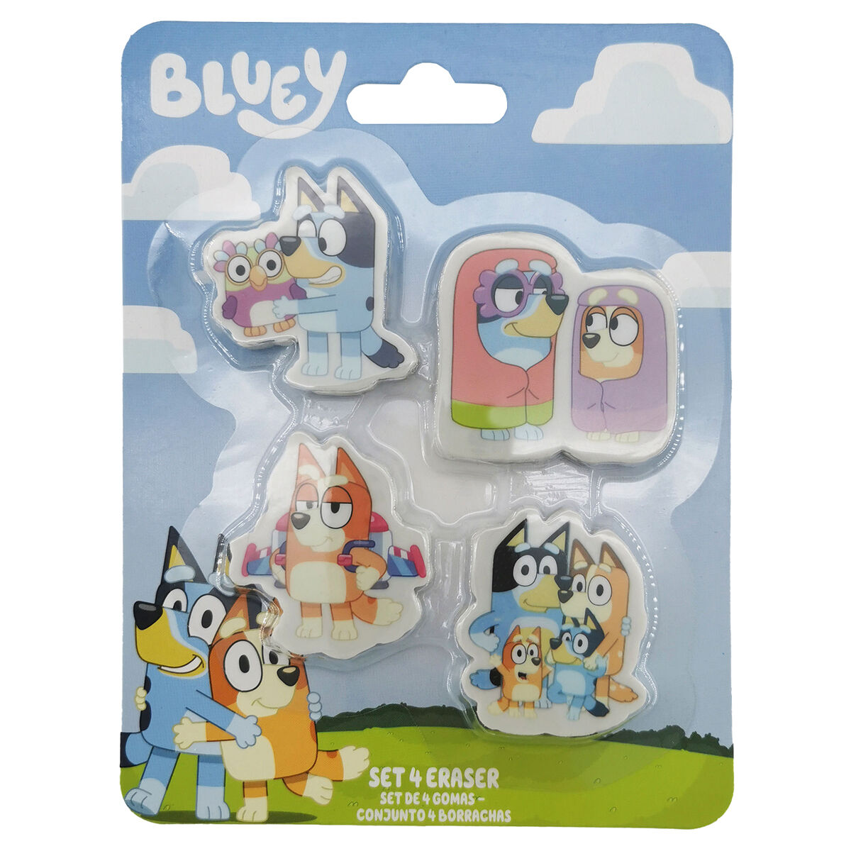 Bluey Set 4 erasers Nerdscape