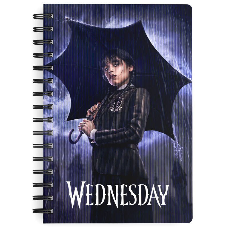 Wednesday rain A5 notebook Nerdscape