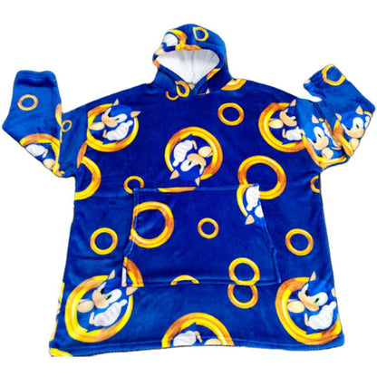 Sonic the Hedgehog oversize sweatshirt coat adult coral - Nerdscape
