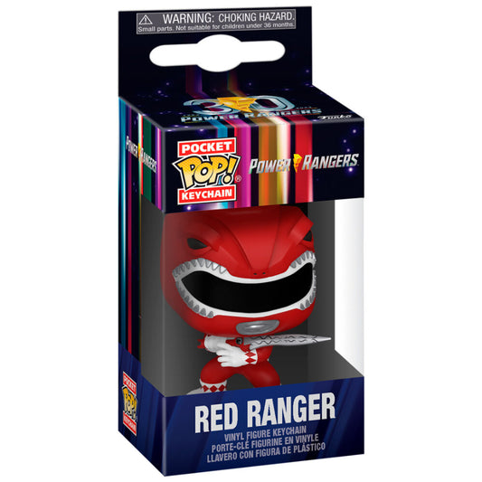 Porte-clés Pocket POP Power Rangers 30e anniversaire Ranger Rouge