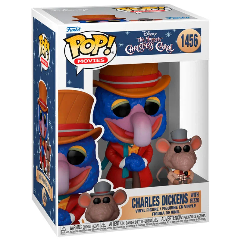 Funko Pop! The Muppet Christmas Carol Charles Dickens con Rizzo - Figura da Collezione Vinyl Nerdscape
