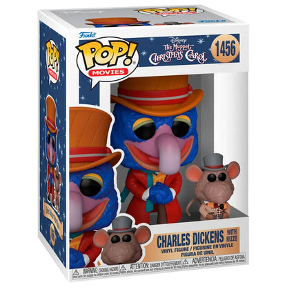 Funko Pop! The Muppet Christmas Carol Charles Dickens con Rizzo - Figura da Collezione Vinyl Nerdscape