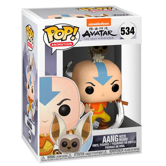 Funko Pop! Avatar the Last Airbender Aang con Momo - Figura da Collezione Vinyl