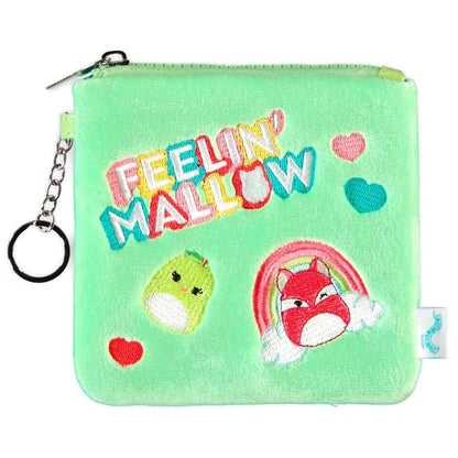 Squishmallows Mixed Squish fluffy wallet with teddy fur and embroidery