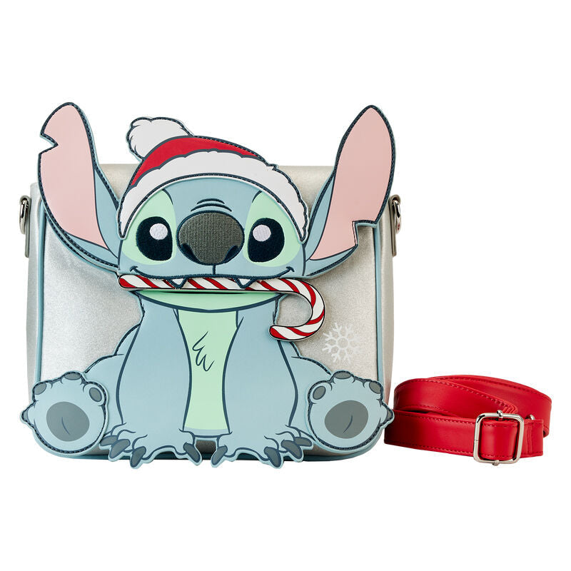 Loungefly Disney Stitch Holiday glitter crossbody bag Nerdscape