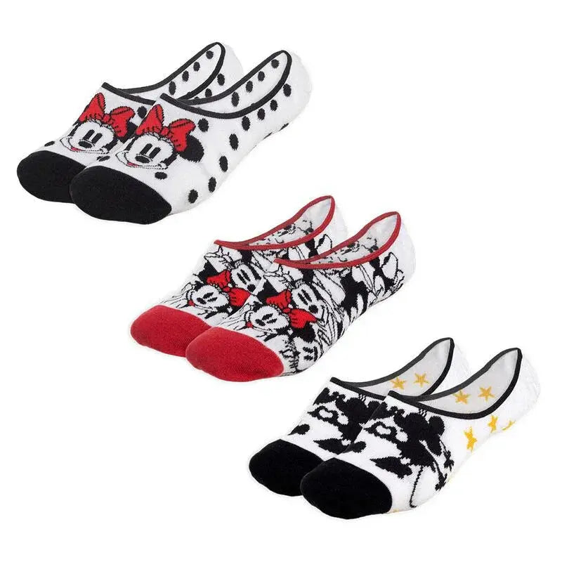 Disney Minnie pack 3 adult socks Nerdscape