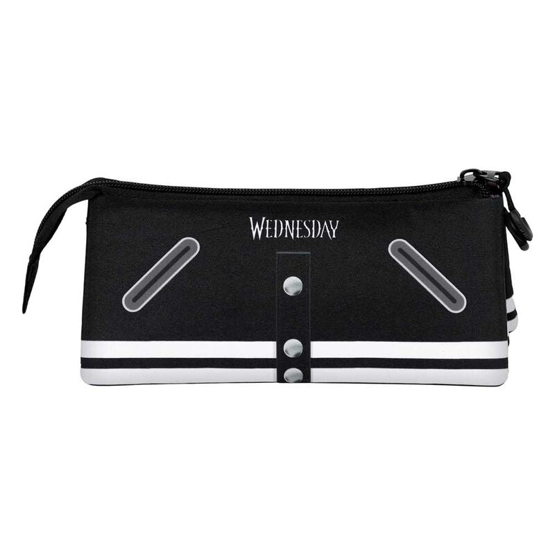Wednesday Varsity triple pencil case Nerdscape