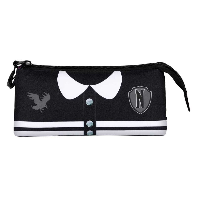 Wednesday Varsity triple pencil case Nerdscape