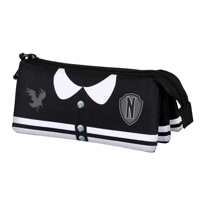 Wednesday Varsity triple pencil case Nerdscape