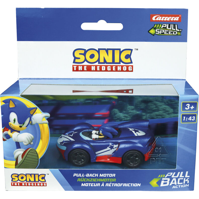 Sonic the Hedgehog Pull Speed Car 1:43 - Nerdscape Nerdscape