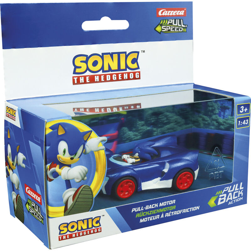 Sonic the Hedgehog Pull Speed Car 1:43 - Nerdscape Nerdscape