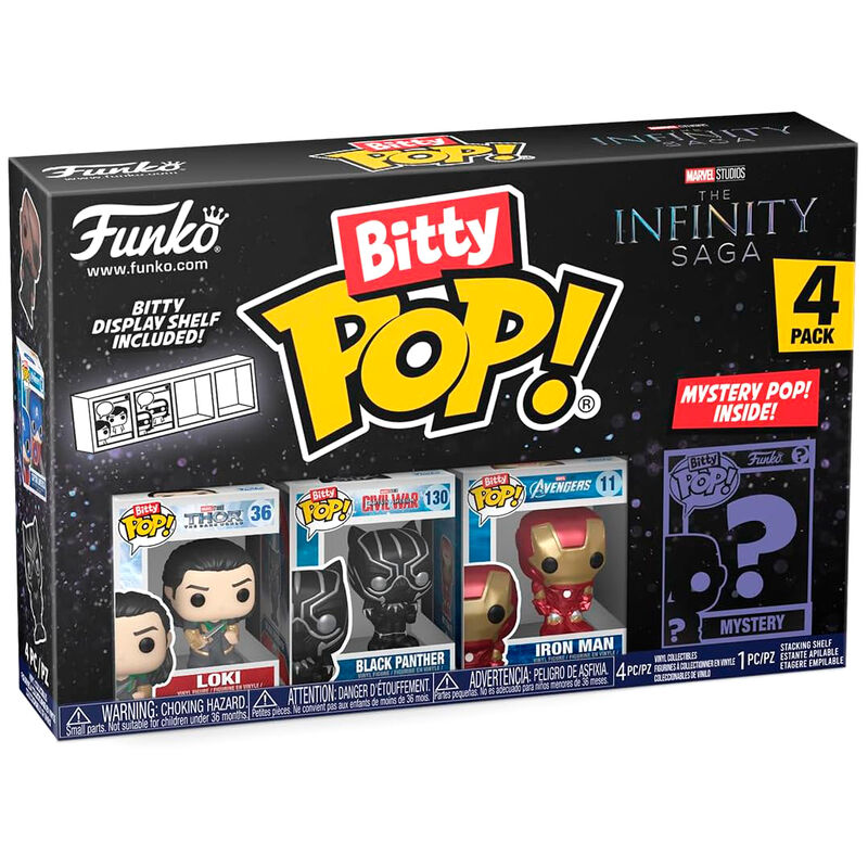 Funko Pop! The Infinity Saga Loki - Figura da Collezione Vinyl 4 pezzi Blister Bitty POP Marvel Nerdscape