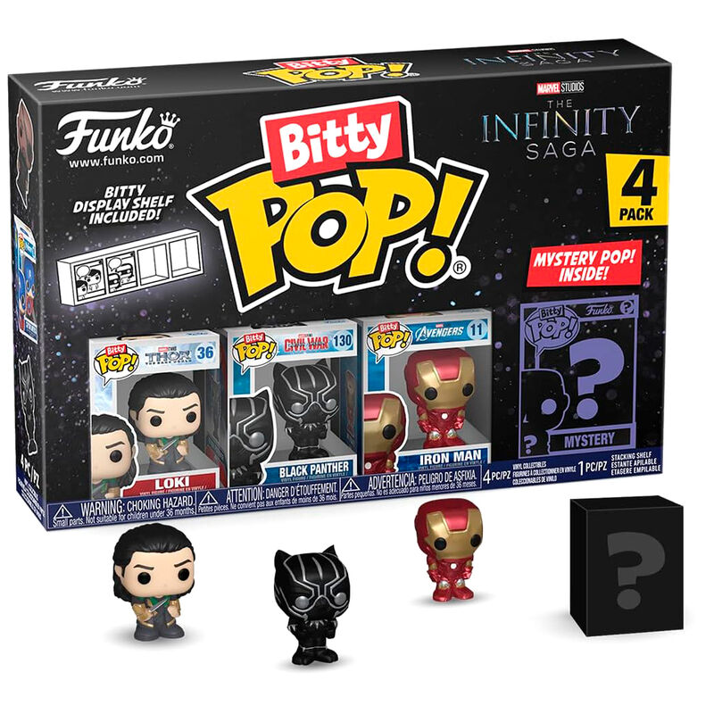 Funko Pop! The Infinity Saga Loki - Figura da Collezione Vinyl 4 pezzi Blister Bitty POP Marvel Nerdscape