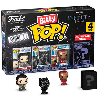 Funko Pop! The Infinity Saga Loki - Figura da Collezione Vinyl 4 pezzi Blister Bitty POP Marvel Nerdscape
