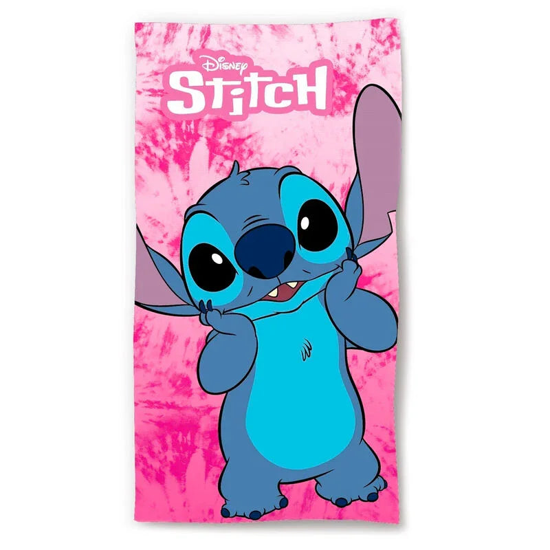Disney Stitch Pink microfibre beach towel Nerdscape