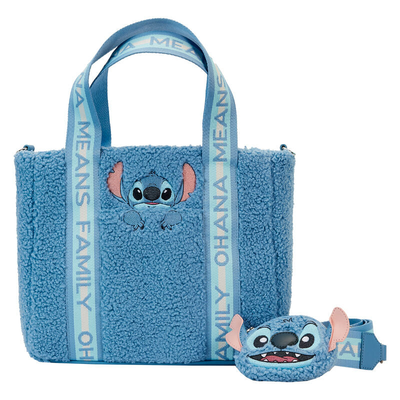 Loungefly Disney Stitch plush tote bag with coin bag Nerdscape