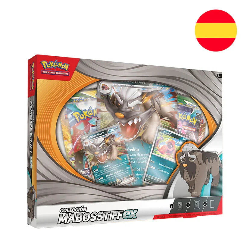 Spanish Pokemon Mabosstiff ex trading card game box Nerdscape