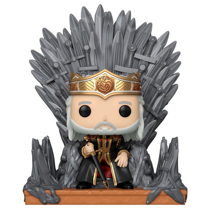 POP figure Deluxe House of the Dragon Viserys on the Iron Throne - Nerdscape