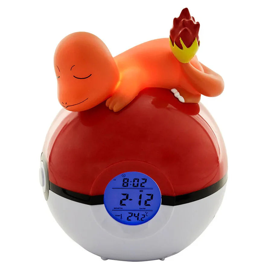 Pokemon Charmander Pokeball lamp alarm clock Nerdscape