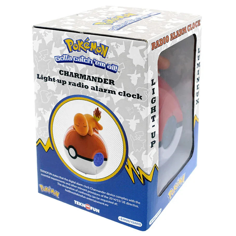 Pokemon Charmander Pokeball lamp alarm clock Nerdscape