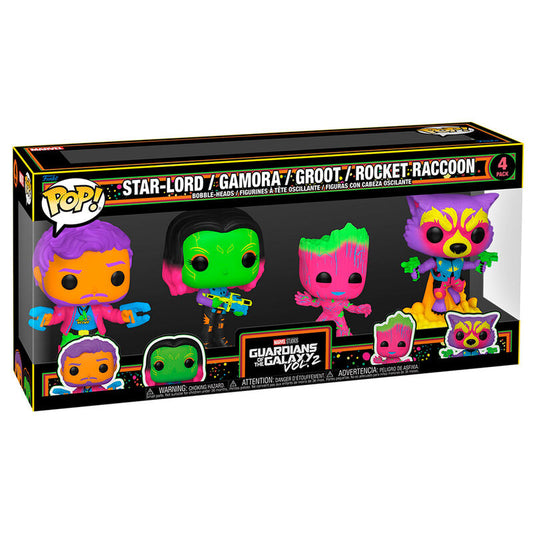Funko Pop! Marvel Guardians of the Galaxy 2 - Star-Lord, Gamora, Groot & Rocket Raccoon - Figura da Collezione Vinyl