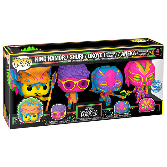 Funko Pop! Marvel Black Panther Wakanda Forever - Figura da Collezione Vinyl (Pack 4)