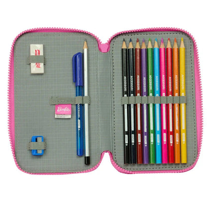Barbie Love double pencil case 28pcs Nerdscape