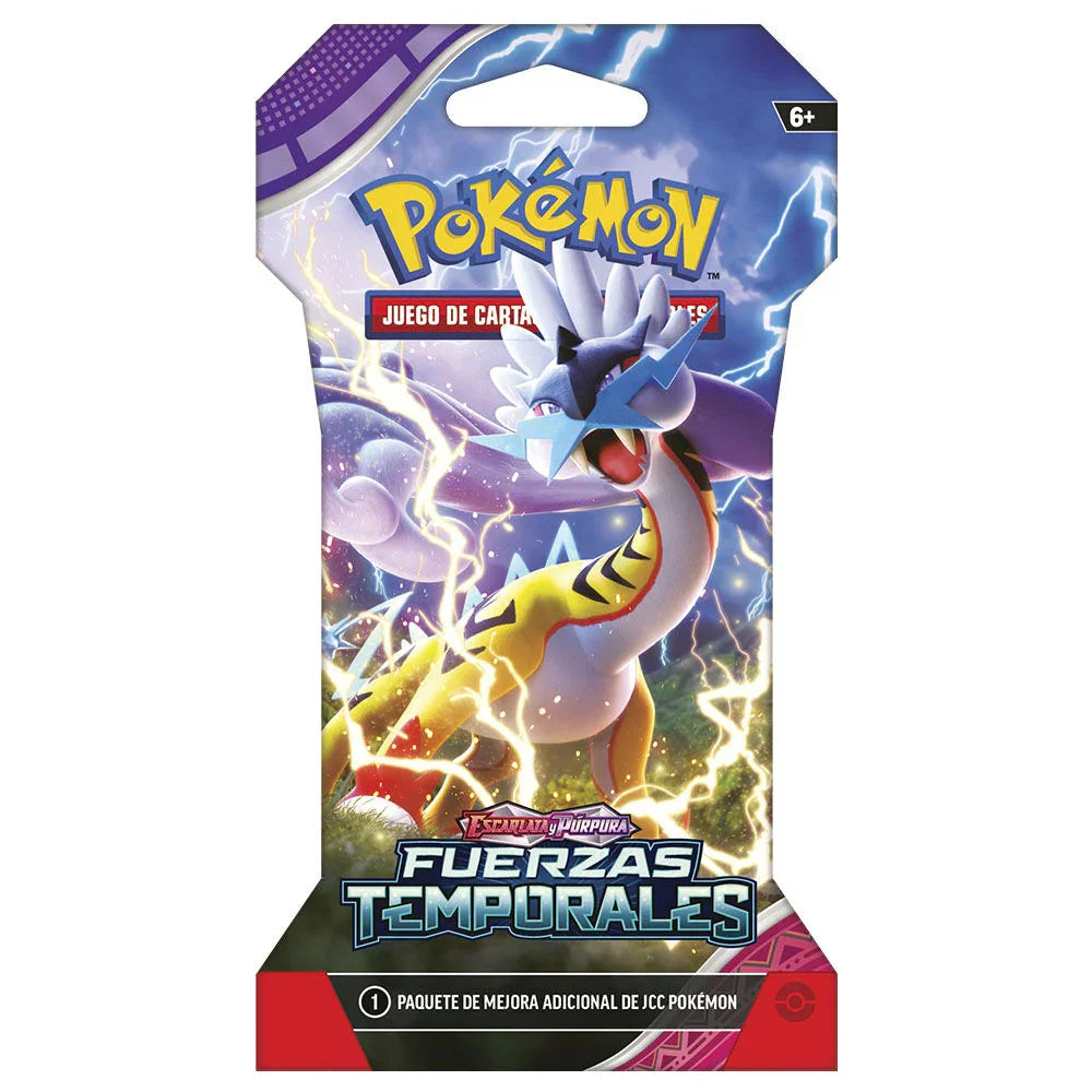Spanish Pokemon Scarlet & Purple Temporary Forces collectible card game envelope Nerdscape