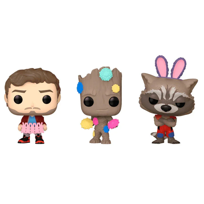 Funko Pop! Marvel Guardians of the Galaxy Carrot Pocket POP - Figura da Collezione Vinyl 3 pezzi Nerdscape
