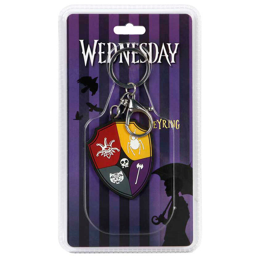 Wednesday Crest keychain Nerdscape