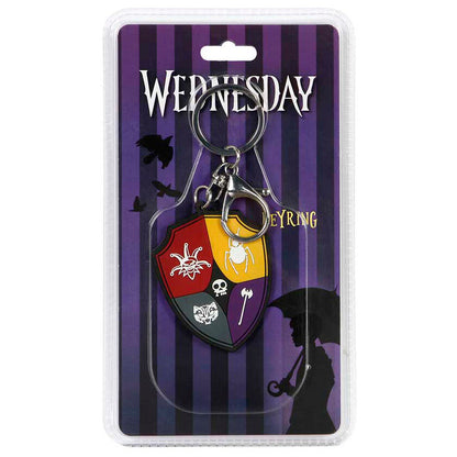 Wednesday Crest keychain Nerdscape
