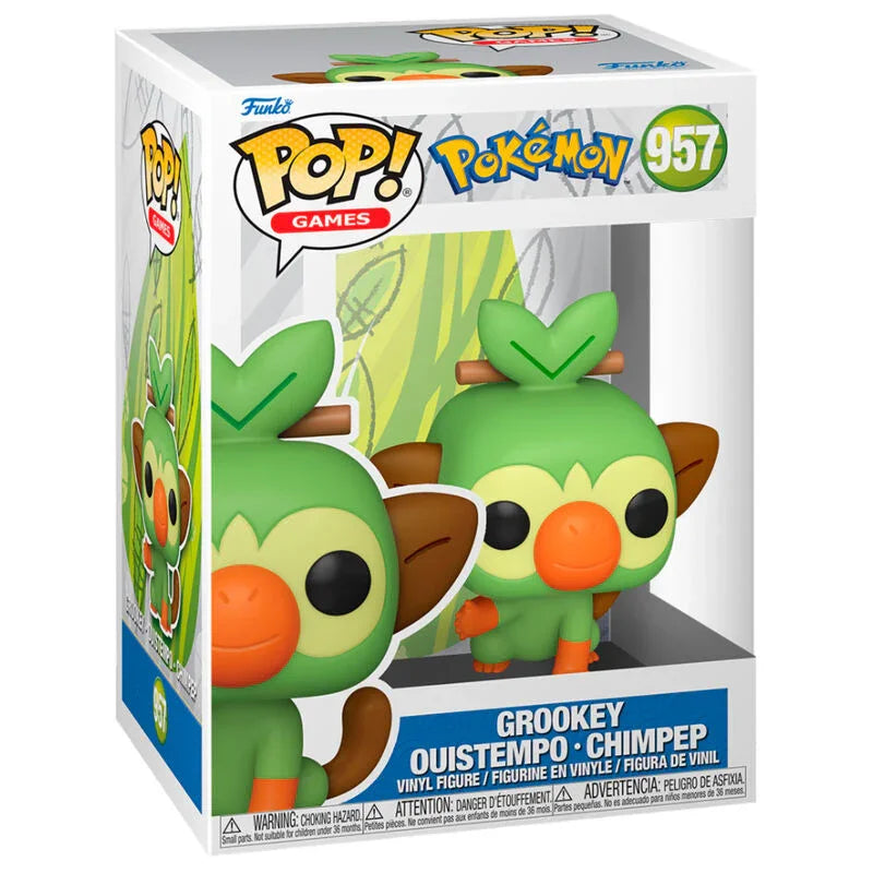 Funko Pop! Pokemon Grookey - Figura da Collezione Vinyl Nerdscape