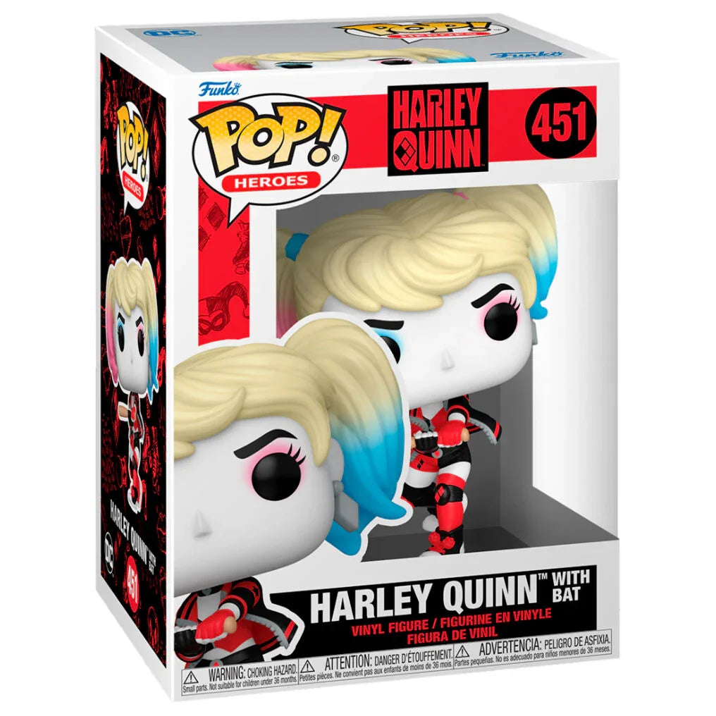 POP figure DC Comics Harley Quinn with Bat Nerdscape