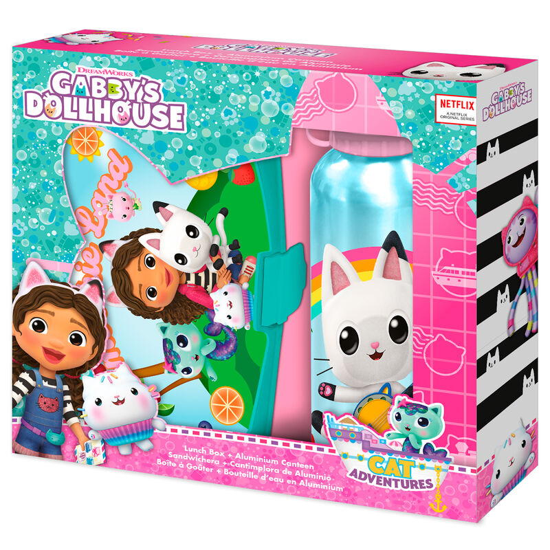 Gabbys Dollhouse lunch box + aluminium bottle set 500ml Nerdscape