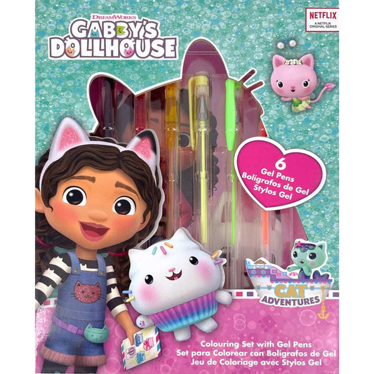Gabbys Dollhouse notebook + 6 gel pens set - Nerdscape