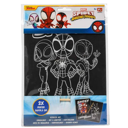 Marvel Spiderman scratching set Nerdscape