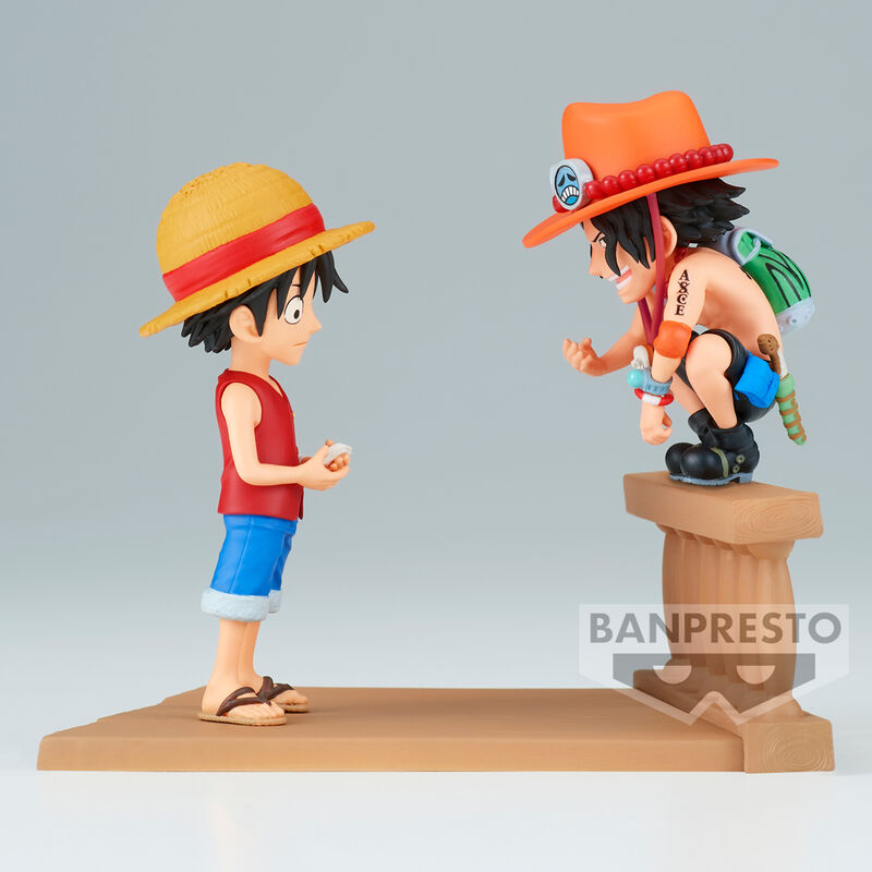 One Piece Monkey D Luffy & Portgas D Ace World Collectable Log Stories figure 8cm Nerdscape