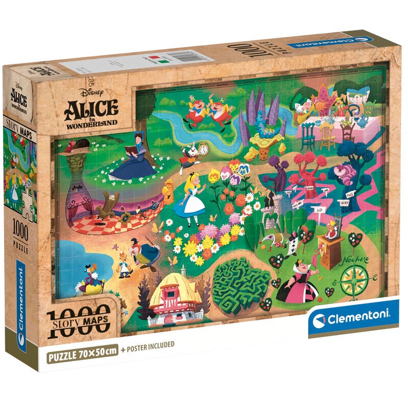 Disney Alice in Wonderland Map puzzle 1000pcs - Nerdscape
