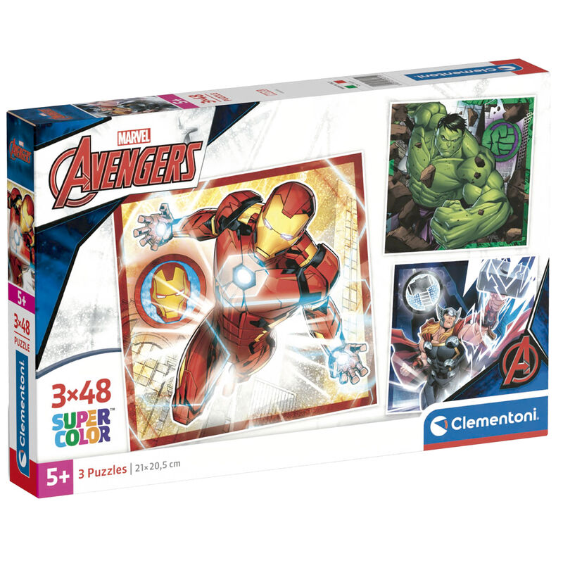 Marvel Avengers puzzle 3x48pcs Nerdscape