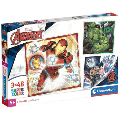 Marvel Avengers puzzle 3x48pcs Nerdscape