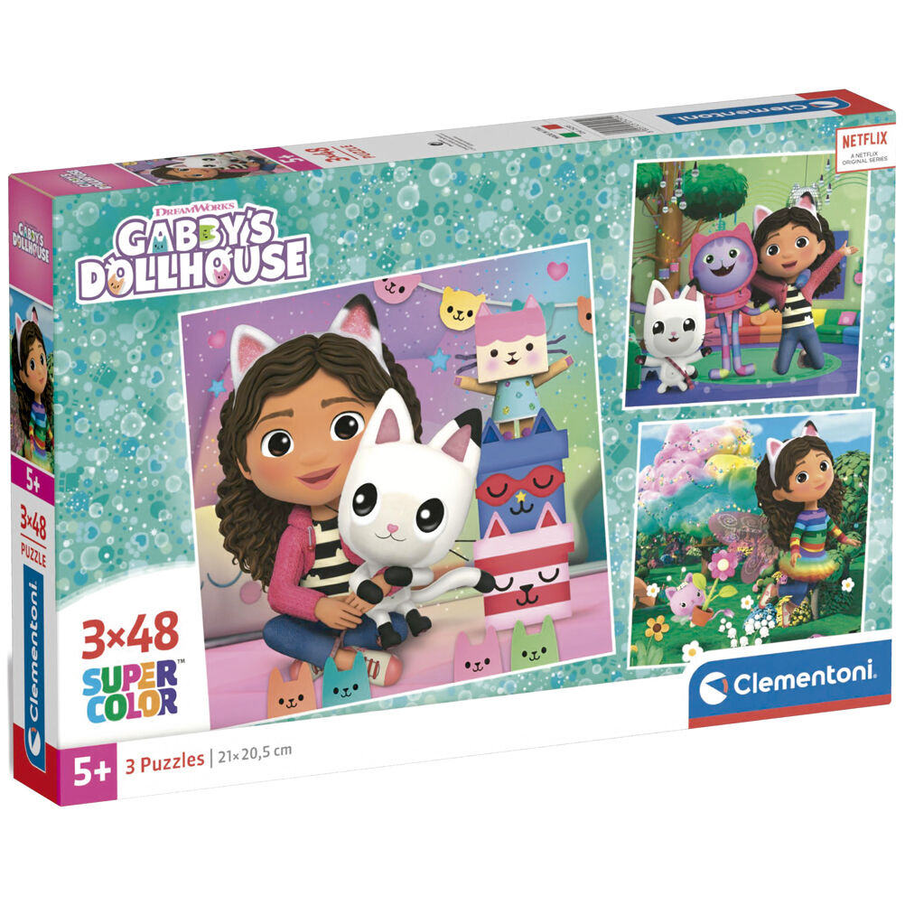 Gabbys Dollhouse puzzle 3x48pcs Nerdscape