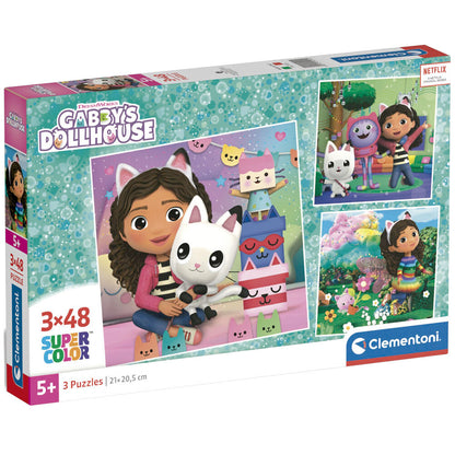 Gabbys Dollhouse puzzle 3x48pcs Nerdscape
