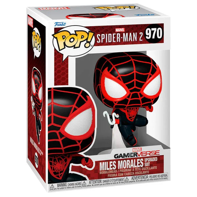 Funko Pop! Marvel Spiderman 2 Miles Morales Upgraded Suit - Figura da Collezione Vinyl Nerdscape