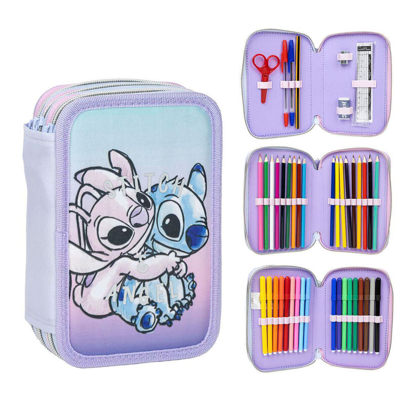 Disney Stitch triple pencil case Nerdscape