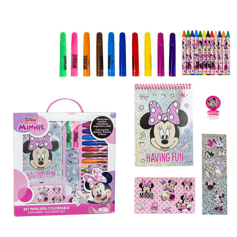 Disney Minnie colouring stationery set Nerdscape
