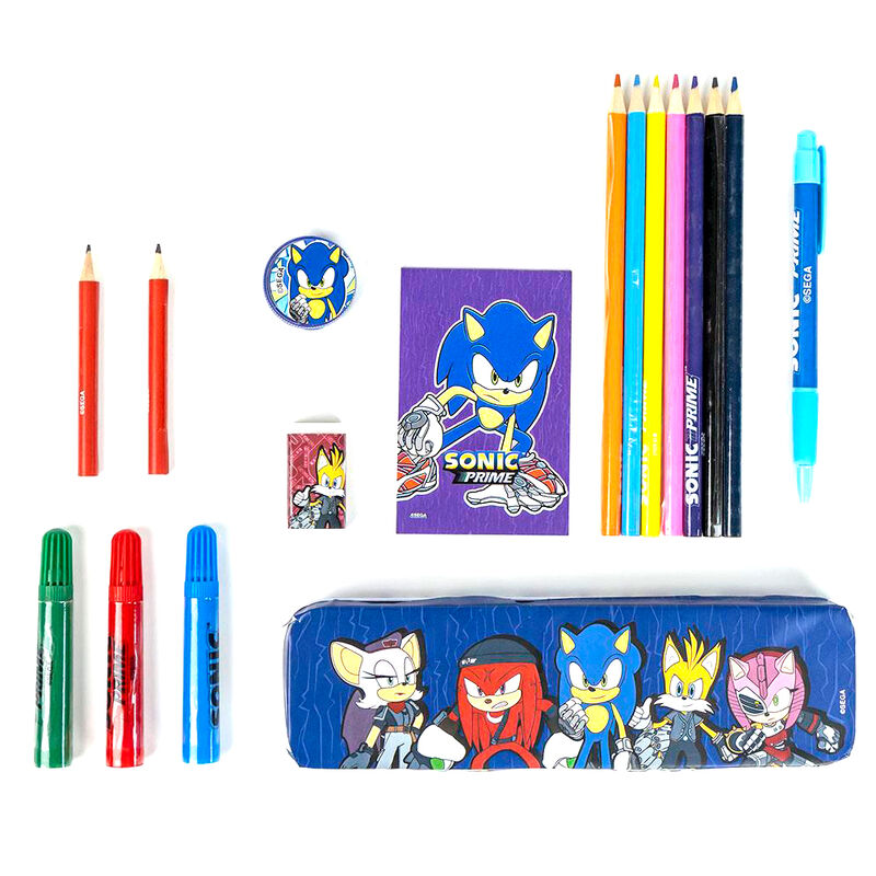Sonic Prime colouring stationery set Nerdscape