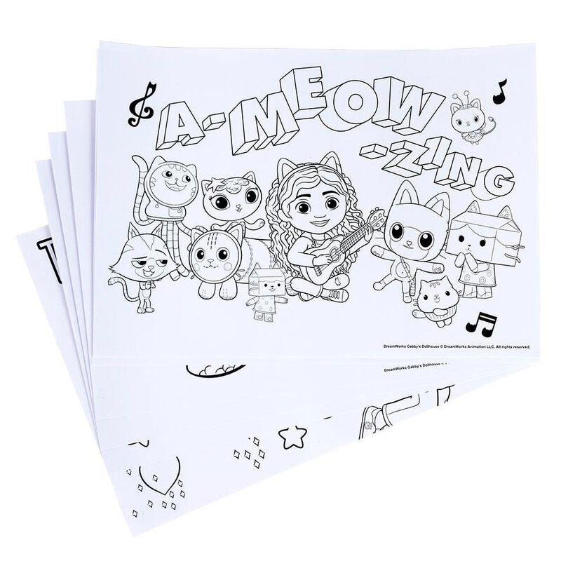 Gabbys Dollhouse colouring stationery set Nerdscape