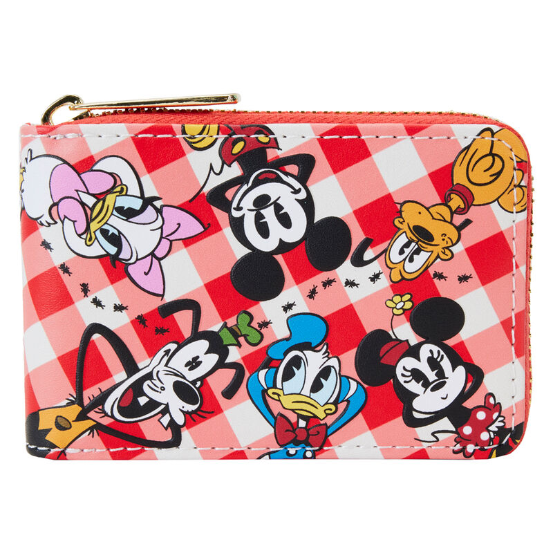 Loungefly Disney Mickey & Friends Picnic Blanket accordion wallet Nerdscape
